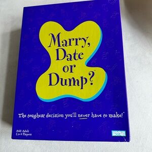 Hasbro Marry, Date, or Dump? Game – Green & Blue Box with Yellow Accents